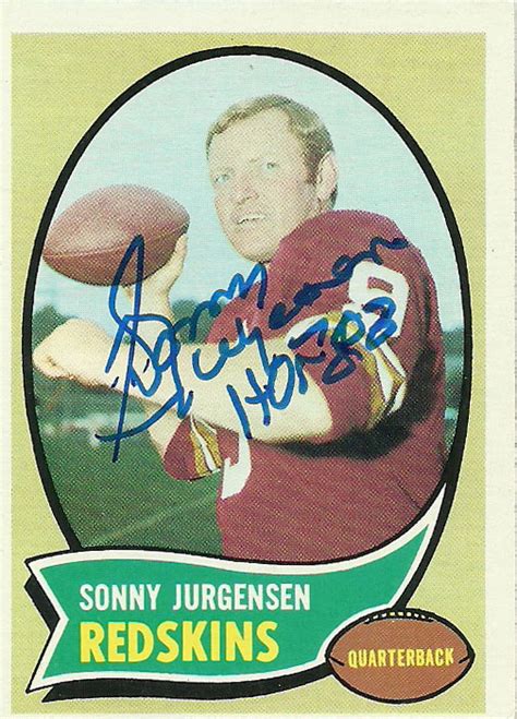 sonny jurgensen | The Football Autograph Encyclopedia