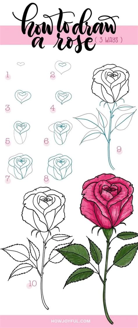 Simple Drawings Of Flowers Step By Step