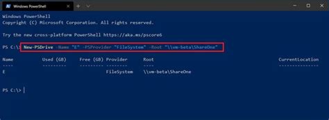 How to map network drive using PowerShell on Windows 10 - Pureinfotech