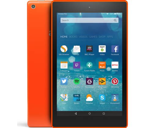 AMAZON Fire HD 8" Tablet - 8 GB, Orange Deals | PC World