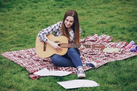 Free Photo | Girl with a guitar