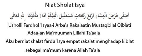 Niat Shalat Ba Diyah Isya - Homecare24