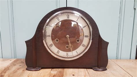 Art Deco Mantle Clock, Vintage Smiths Westminster Chimes Mantel Clock, Antique Chiming Mantel ...