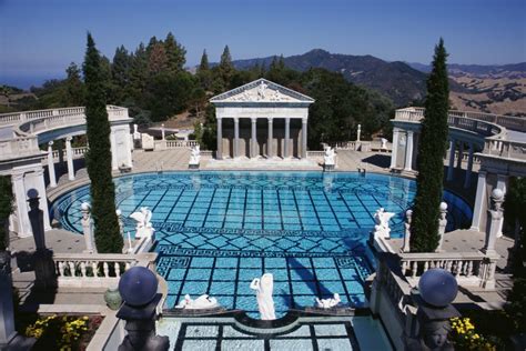 You can now take a dip in the Hearst Castle swimming pool, but it's not cheap