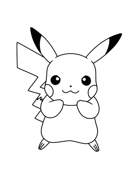 PIKACHU AUSMALBILD - Malvorlage Gratis