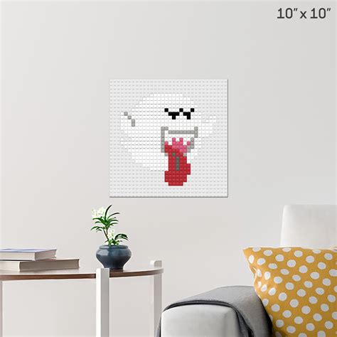 Boo Pixel Art Wall Poster - Build Your Own with Bricks! - BRIK