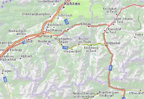 Mapa MICHELIN Westendorf - plano Westendorf - ViaMichelin