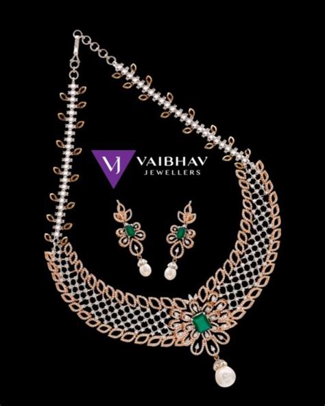 Diamond Necklace Sets by Vaibhav Jewellers - Indian Jewellery Designs