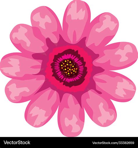 Pink flower drawing design Royalty Free Vector Image