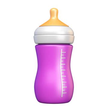 Pink Baby Bottle 3d Health Dairy Isolated, Abstract, Baby, Bottles PNG Transparent Image and ...