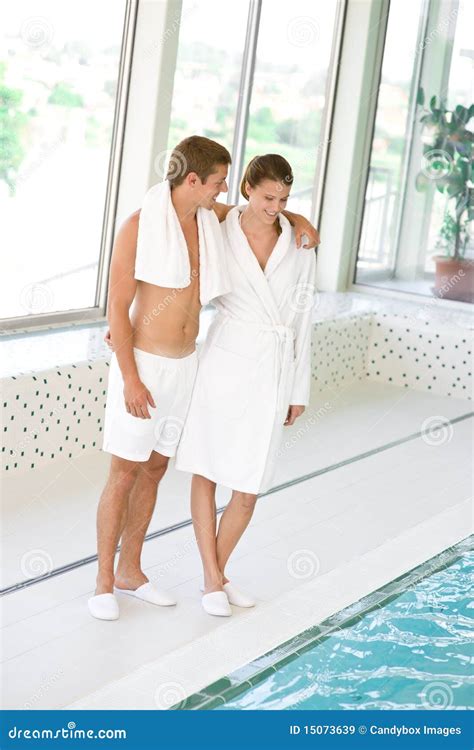 Luxury Spa - Young Sportive Couple Relax Stock Image - Image of ...