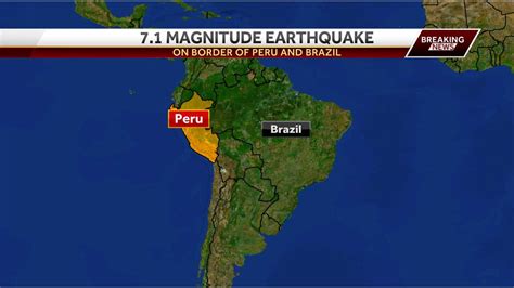 7.1-magnitude earthquake reported on Peru/Brazil border