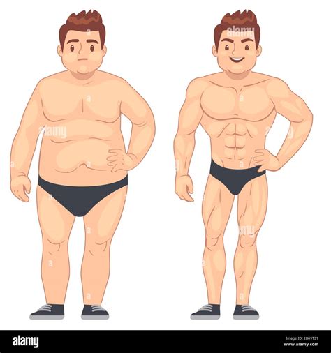 Before And After Diet Cartoon