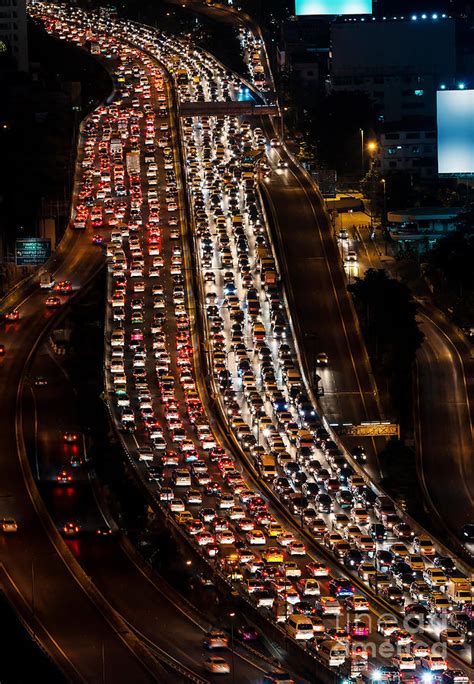 Traffic Jam On Express Way Bangkok Photograph by Worldwide - Pixels