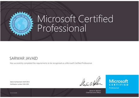 Examples Of Best Certificate: Microsoft Certification tr71