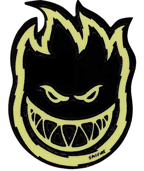 Spitfire Black Glow-In-The-Dark Bolts Small Sticker | Zumiez