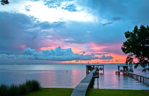 Fairhope, Alabama (Mobile Bay) - Sunset HDR | Sunset over Mo… | Flickr