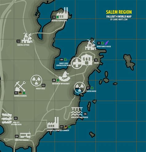 Salem Region Map Fallout 4 | Fallout, Fallout 4 locations, Fallout game