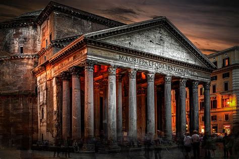 Pantheon, Rome, Italy, Landmarks, HD wallpaper | Wallpaperbetter