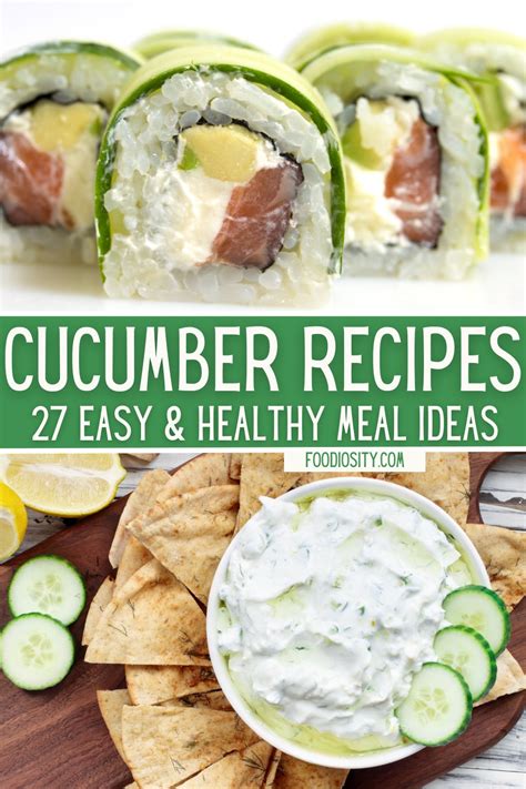 27 Cucumber Recipes - Easy & Healthy Salads, Appetizers & More - Foodiosity