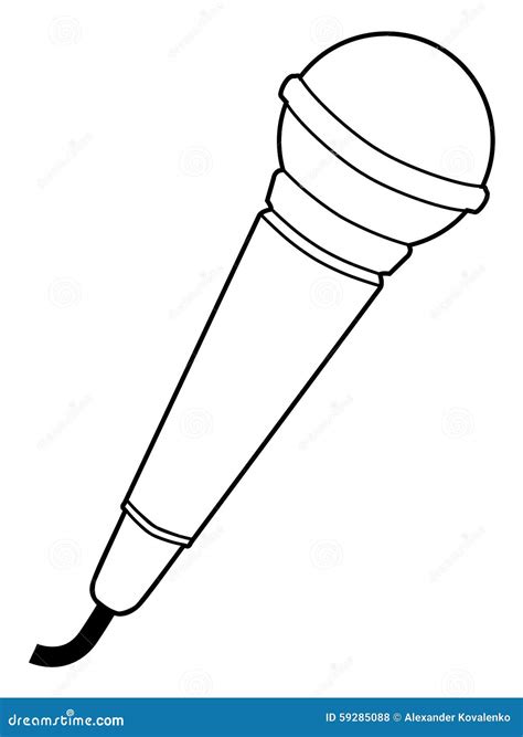 Microphone Sketches Sketch Coloring Page