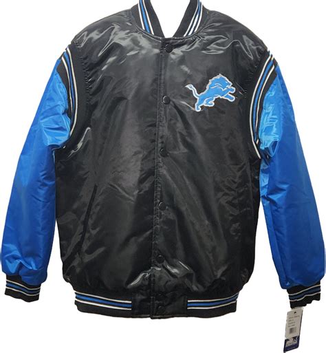 Detroit Lions GIII Starter LS00B738 Satin Snap Jacket - 196658603837