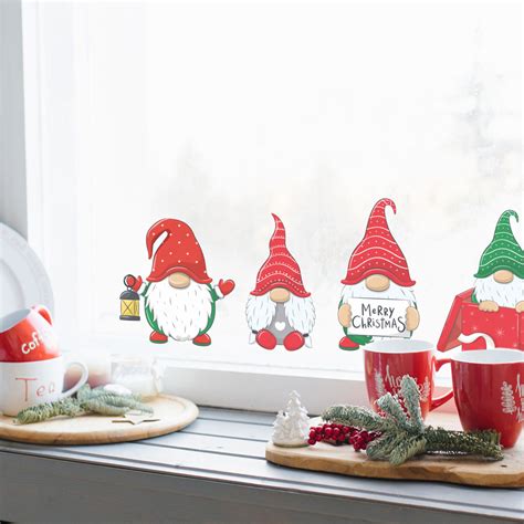 Christmas Gnomes Window Sticker | Stickerscape