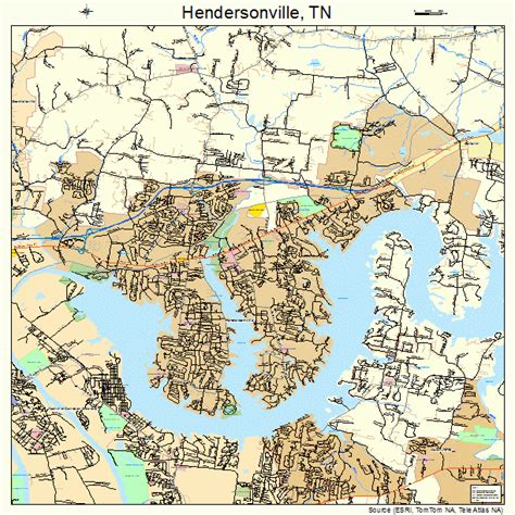 Hendersonville Tennessee Street Map 4733280