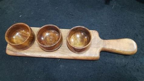 Brown Plain Wooden Bat Shaped Bowl, 200 ml at Rs 420/set in Kolkata ...