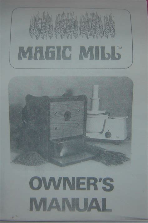 1976 Magic Mill Owner's Manual Instructions