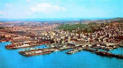 transpress nz: Auckland wharves from the air, 1950s