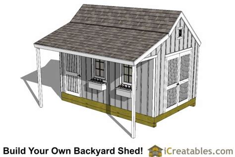 10x16 cape cod storage shed plan porch top | Shed plans, Shed plans ...