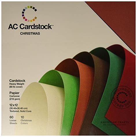 12 x 12-inch Black AC Cardstock Pack by American Crafts | Includes 60 ...