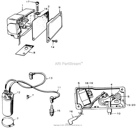 Toro 61-16OS01, D-160 Automatic Tractor, 1976 Parts Diagram for IGNITION GROUP-16 HP ONAN ENGINE