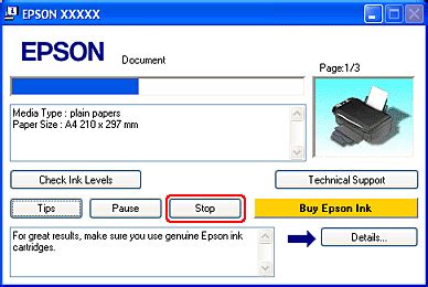 Canceling Printing