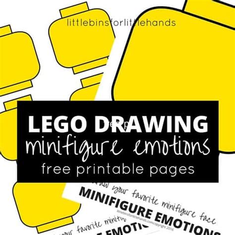 LEGO Minifigure Drawing Emotions Activity for Kids