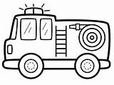 Coloring Page Fire Truck Pages Firetruck  The sketch template