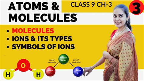 Molecules And Ions, Ions & Types Part 3| Atoms And Molecules Chapter- 3 ...