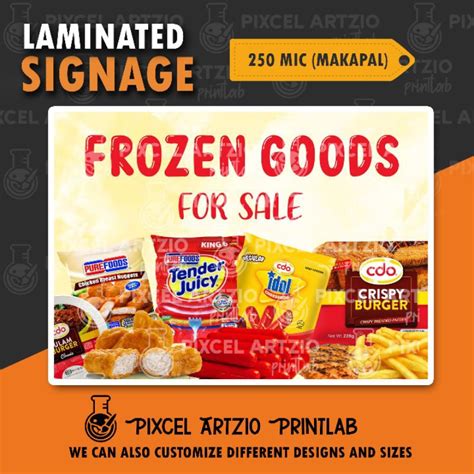 Frozen Goods for Sale - Laminated Signages for Sari-Sari Store/Tindahan ...