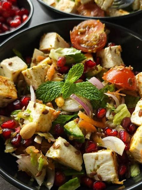 Grilled paneer salad - Greenbowl2soul