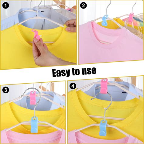 Taihexin 100 Pcs Clothes Hanger Extender Clips, Clothes Hanger ...