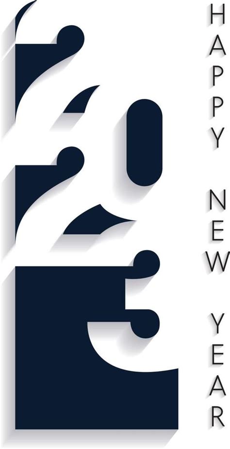 Big Set of 2023 Happy New Year logo text designs. 2023 number design ...