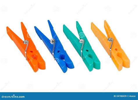 Plastic Clothes Pegs Royalty Free Stock Images - Image: 24708439