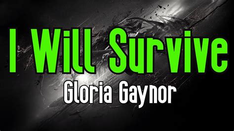 I Will Survive (KARAOKE) | Gloria Gaynor - YouTube