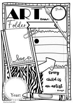 Art Portfolio Cover Page by Miss B du Plessis | TPT