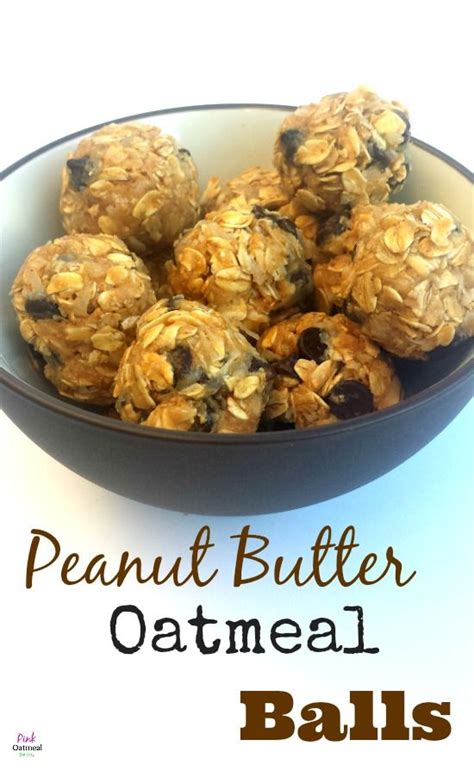 Peanut Butter Oatmeal Balls | Healthy snacks easy, Food, Recipes