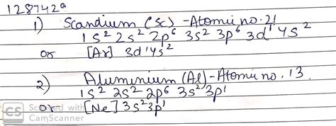 Full Electron Configuration Of Scandium