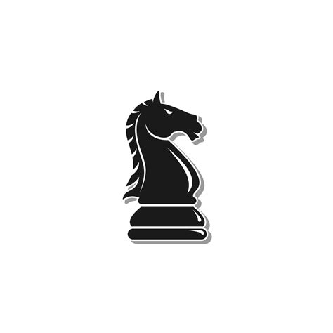 Black Knight Chess Piece Logo