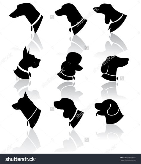 Dog Head Silhouette Vector at Vectorified.com | Collection of Dog Head ...