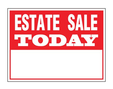 Buy our "Estate Sale Today" coroplast sign at Signs World Wide